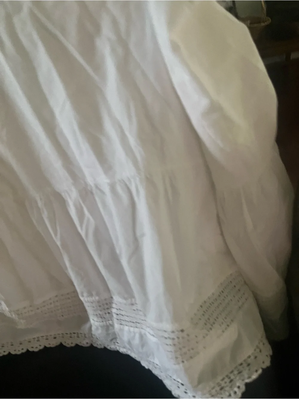 Pine Cone Hill Linen Embroidered Bed skirt